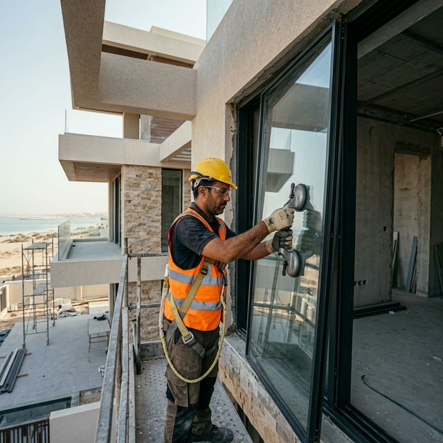 خدمة المونيوم وزجاج